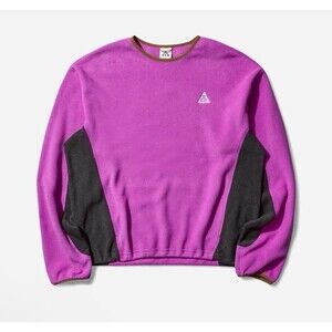 Nike ACG Wolf Tree Polartec Fleece Sweatshirt HV1117-551 Purple Men’s Medium NEW